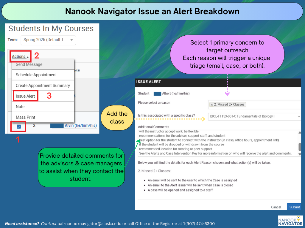 Nanook Navigator Issue an Alert Breakdwon Nanook Navigator Issue an Alert Breakdwon