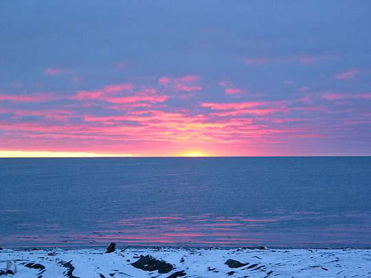 Sunset on Norton Sound