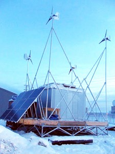 Photo by Hank Statscewich. The remote power module stands in its testing location in Barrow, Alaska.