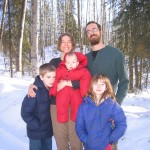 Photo by Nancy Tarnai.Allison Wylde and Theo DeLaca and their children Elias, Nils and Cora are pictured at the family property in Two Rivers.