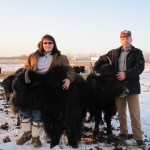 Photos courtesy Kaspari family..  Phil and Mary Kaspari pose with some of their animals on their Delta Junction farm.