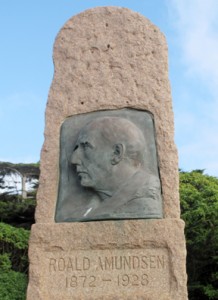 Photo by Ned Rozell. A statue of Roald Amundsen in San Francisco's Golden Gate Park, where he sailed the Gjøa in October 1906 at the conclusion of his journey through the Northwest Passage.