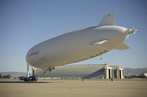 NASA/Dominic Hart  Nov. 21,2008. Airship Ventures Zeppelin dedication ceremony at Moffett Federal Airfield flight line, Moffett Field, Calif. The Airship Ventures' 246-foot Zeppelin Eureka with hangars Two and Three at MFA in background.. 