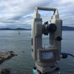 Close-up shot of a theodolite used by Ali Schuler in her master’s research on humpback whales. Photo courtesy of Ali Schuler.