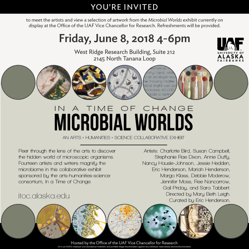 Flyer for Microbial Worlds exhibit