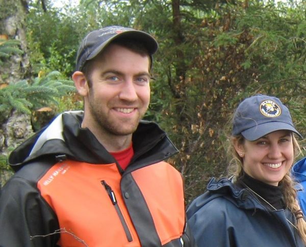 UAF grad student Richard Buzard with his supervisor Jacquelyn Overbeck. Photo courtesy of NOAA.