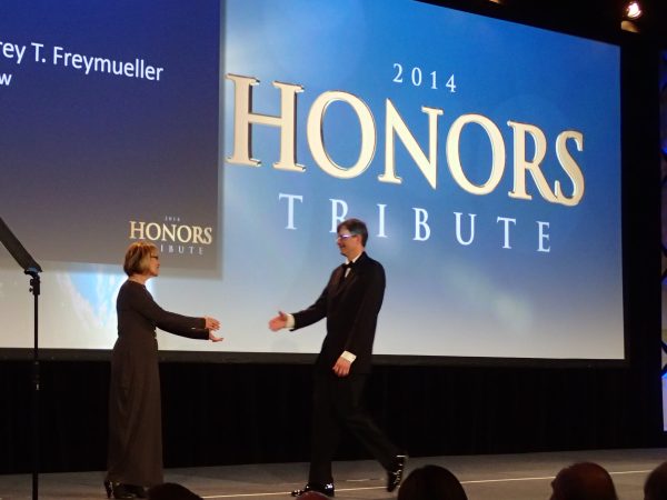 Photo by Ned Rozell. Jeff Freymueller receives a fellowship in the American Geophysical Union in 2014.