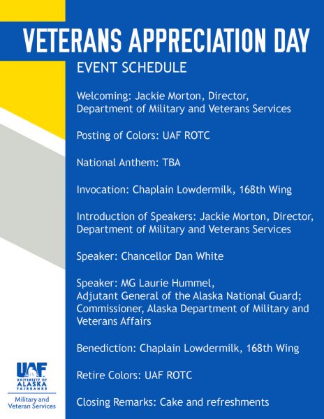 Flyer for Veterans Appreciation Day