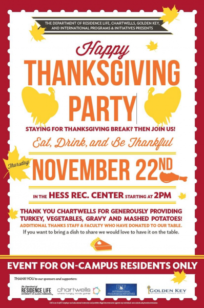 Thanksgiving ResLife flyer