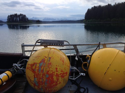 Jeremy Kasper photo. A view of the Gulf of Alaska from aboard a boat used to deploy sensors that are helping to determine whether wave-power conversion to electricity is feasible in Yakutat.