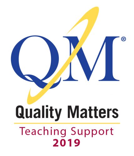 Quality Matters badge for Teaching Support in 2019