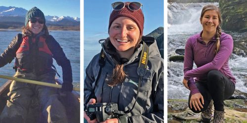 Photos courtesy of Alaska Sea Grant. Alaska Sea Grant fellows for 2019-2020 are, from left, Meredith Pochardt, Madison Kosma and Katlyn Haven.