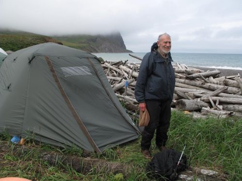 Photo by Ned Rozell. Biologist Dave Klein, pictured here in 2012 on St. Matthew Island in the Bering Sea, recently has completed a life history book with writer and researcher Karen Brewster. Klein helped the state decide to launch Alaska's first wolf-introduction experiment in Southeast Alaska in 1960.