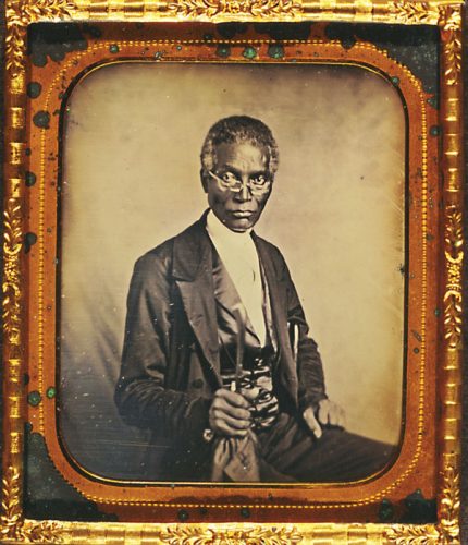 Image of Philip Coker, a clergyman of the Methodist Episcopal Church, taken by Augustus Washington. Students researched Washington as part of an assignment to learn more about artists who were ignored or glossed over in their textbook. There are no known images of Washington himself.