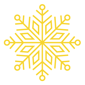 graphic image of a gold snowflake
