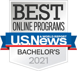 U.S. News & World Report badge for Best Online Bachelor's Programs
