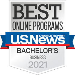 U.S. News & World Report badge for Best Online Bachelor's Business Programs