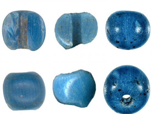Images courtesy of American Antiquity, January 2021. Archaeologists found these glass beads in northern Alaska. They were made in Venice, Italy, in the 1400s.