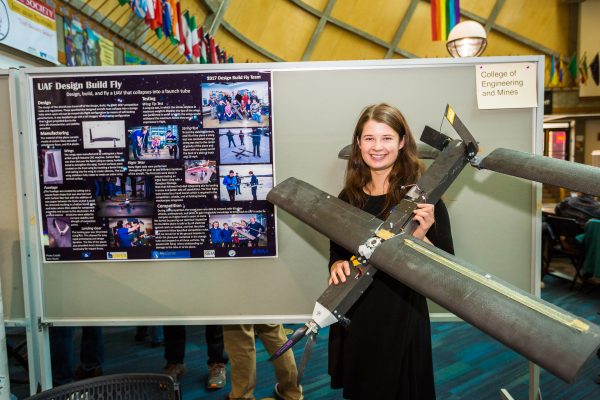 Katie Aikens, a mechanical engineering student, competed at the Design, Build, Fly competition with the help of an URSA award. UAF photo by JR Ancheta.