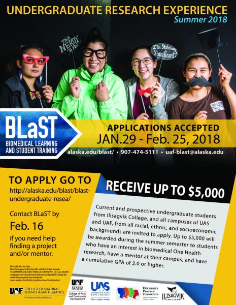 BLaST Undergraduate Research Experience flyer