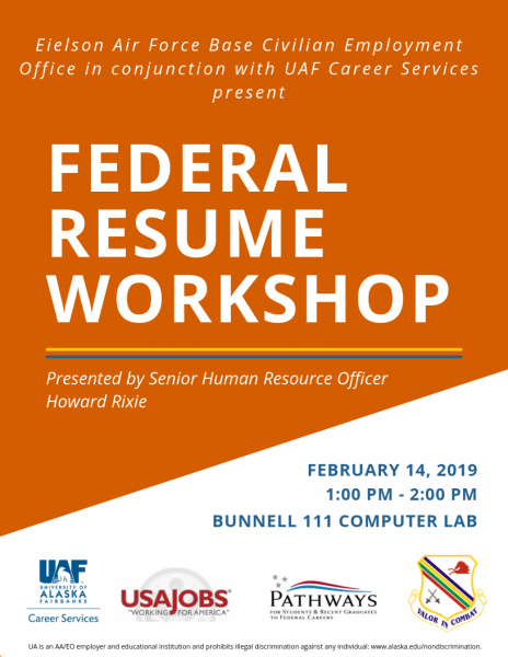 federal resume workshop flyer