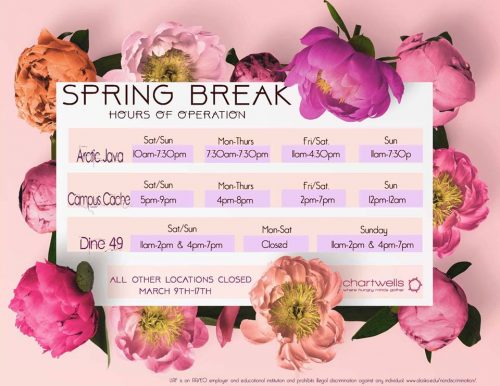 Chartwells spring break hours flyer