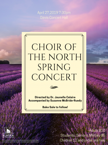 Choir of the North spring concert flyer