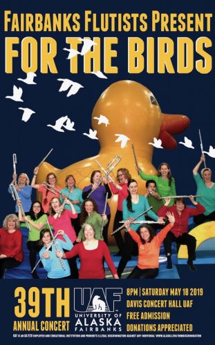 Flyer for Fairbanks Flutists concert 2019
