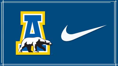 Alaska Nanooks logo and Nike logo