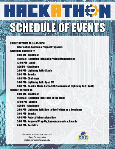 Flyer. Contains schedule of events, same as in announcement.