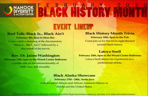 black history month flyer; same info as announcement