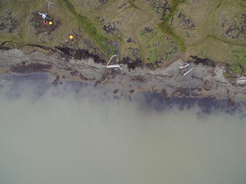 Drone image of Foggy Island Bay courtesy of Logan Borger.