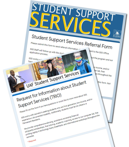 Image of two forms for student support services