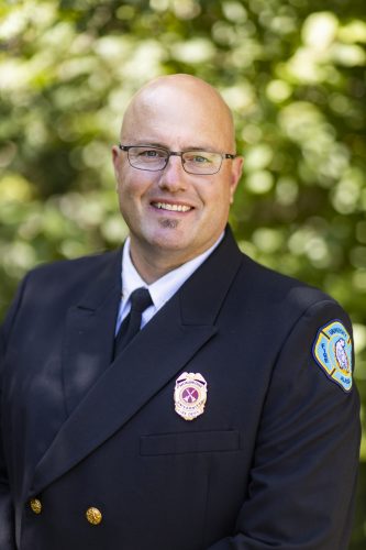 Forrest Kuiper was named acting fire chief of the University Fire Department in June 2021. UAF photo by JR Ancheta.