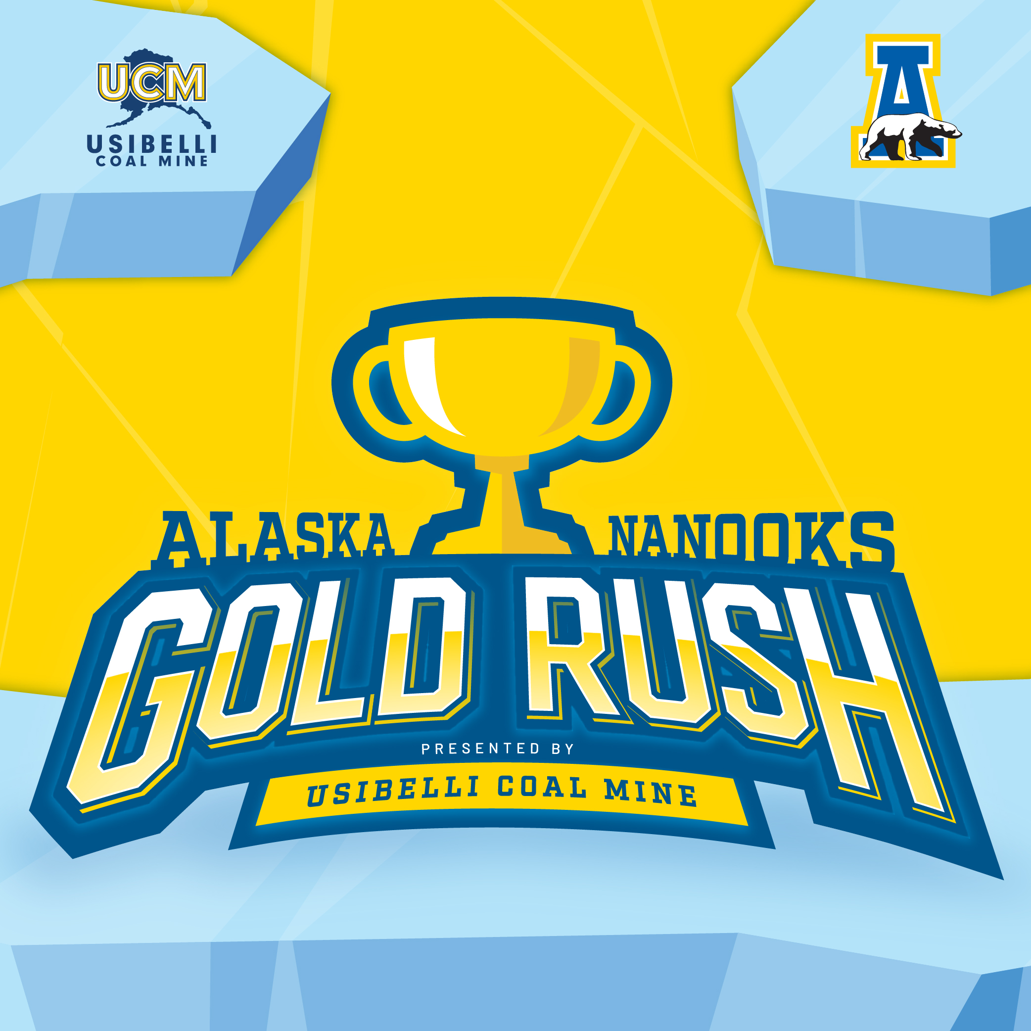 Alaska Nanooks Gold Rush logo designed by Hatty Design