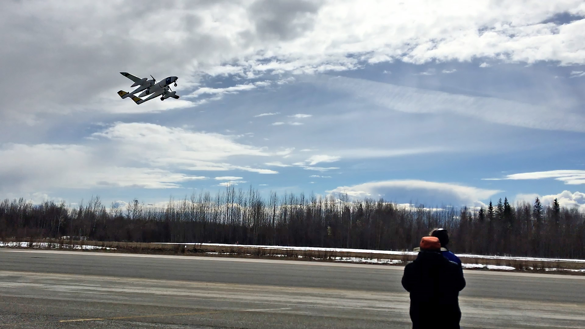 ACUASI aircraft flying at Nenana airport