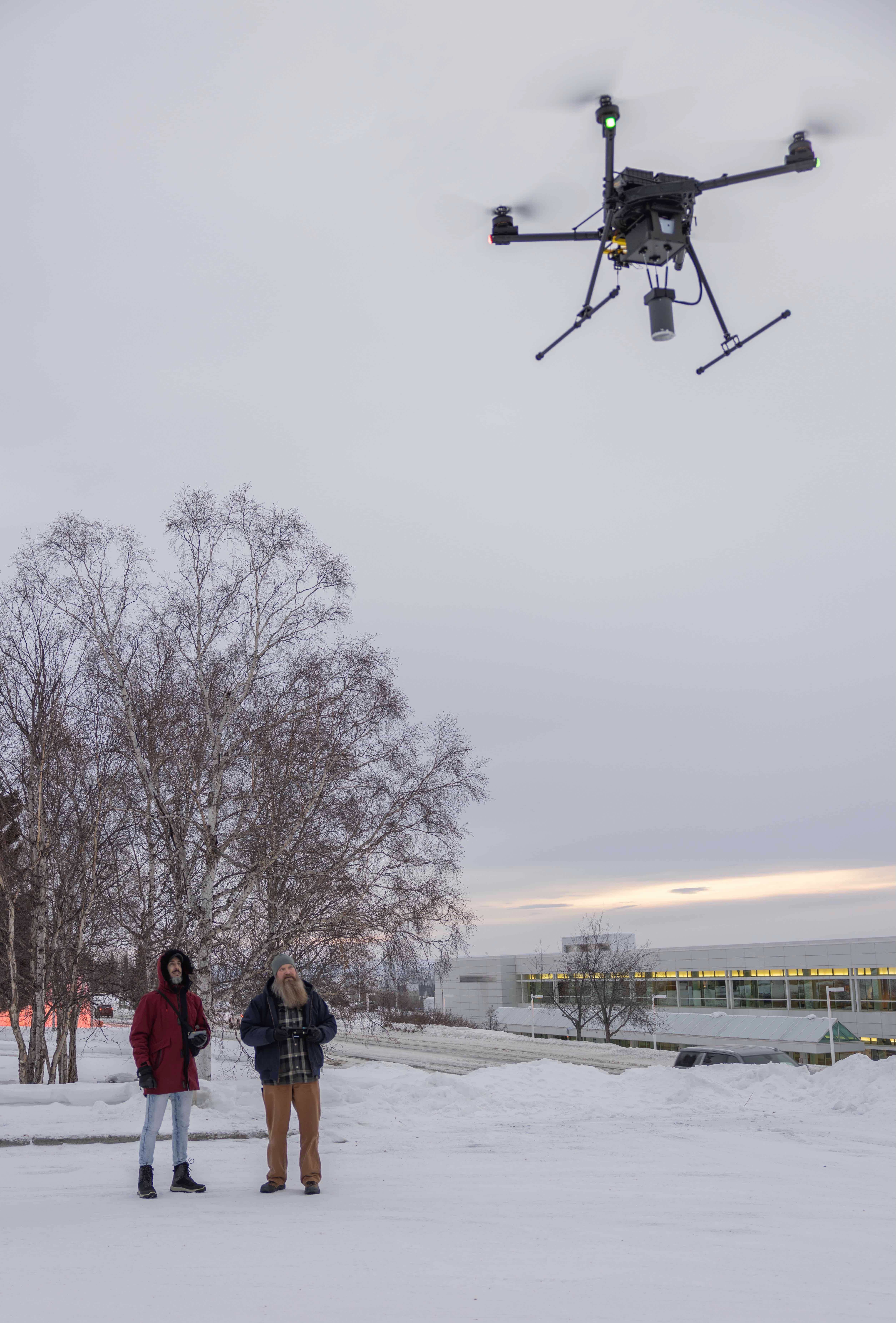 Drone in test flight