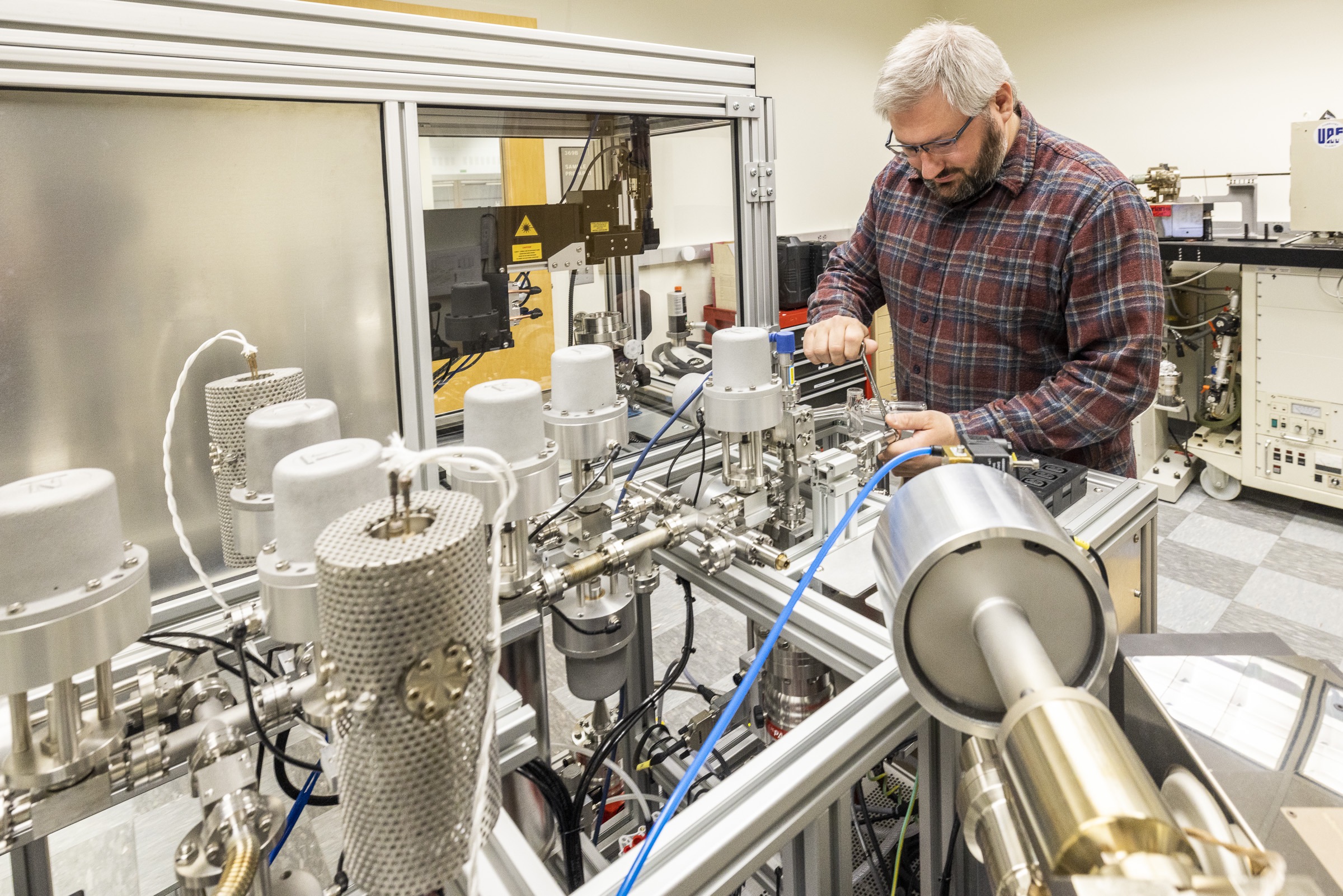 Argon mass spectrometer at the UAF Geophysical Institute's Geochronology Lab.