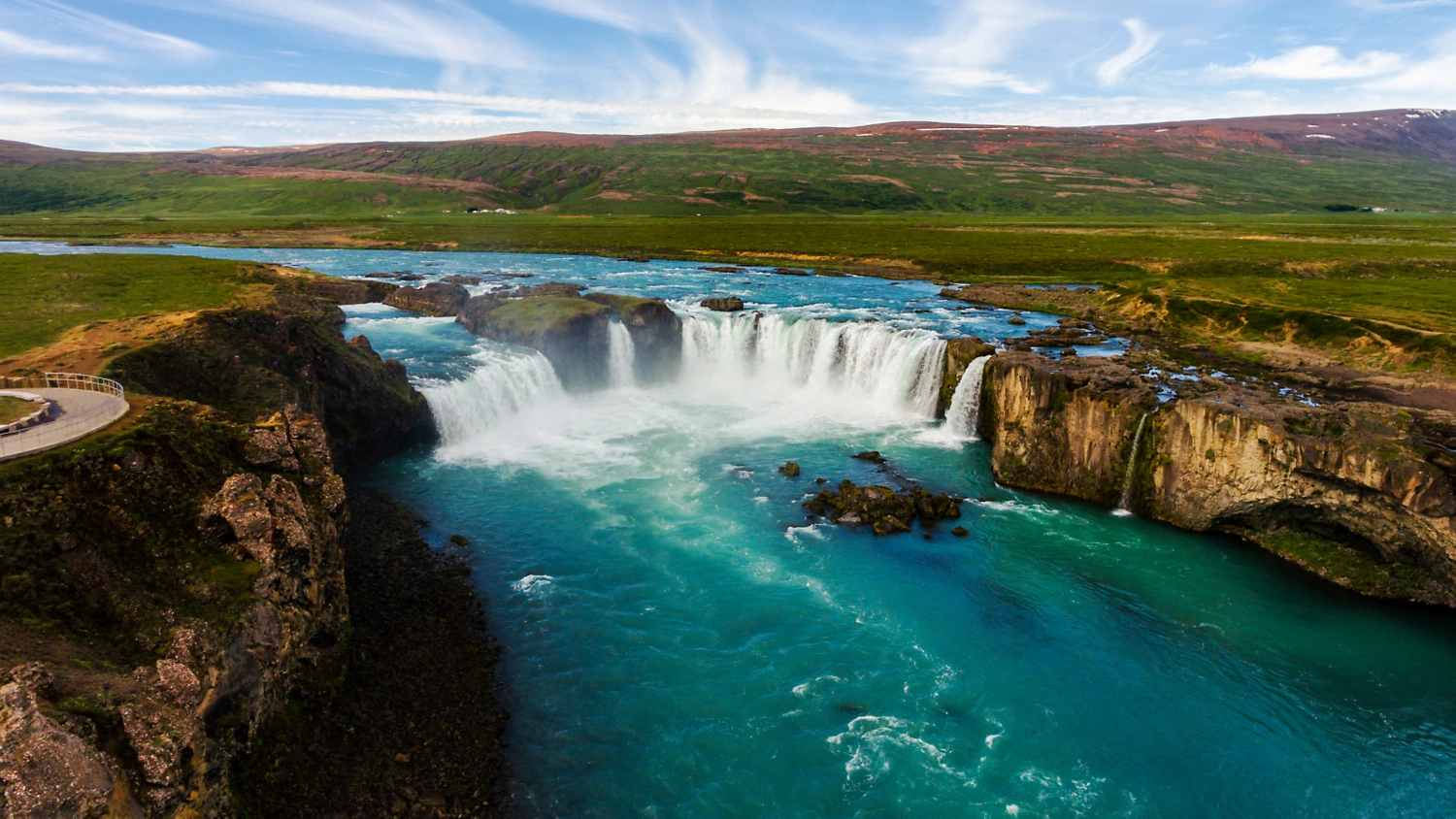 Godafoss waterfall in Iceland.