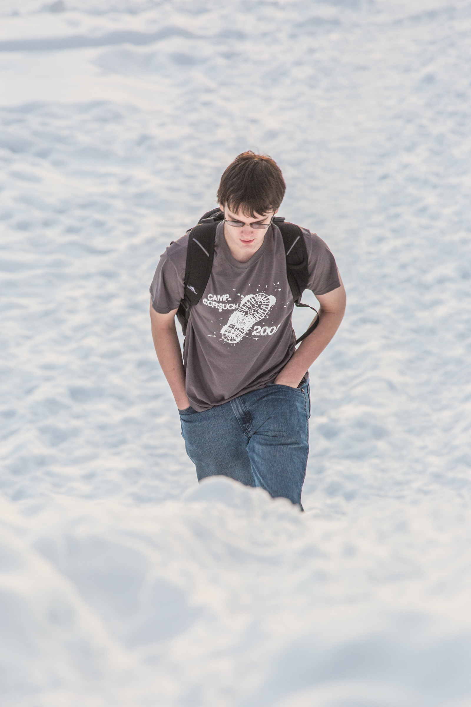 Person walking in winter