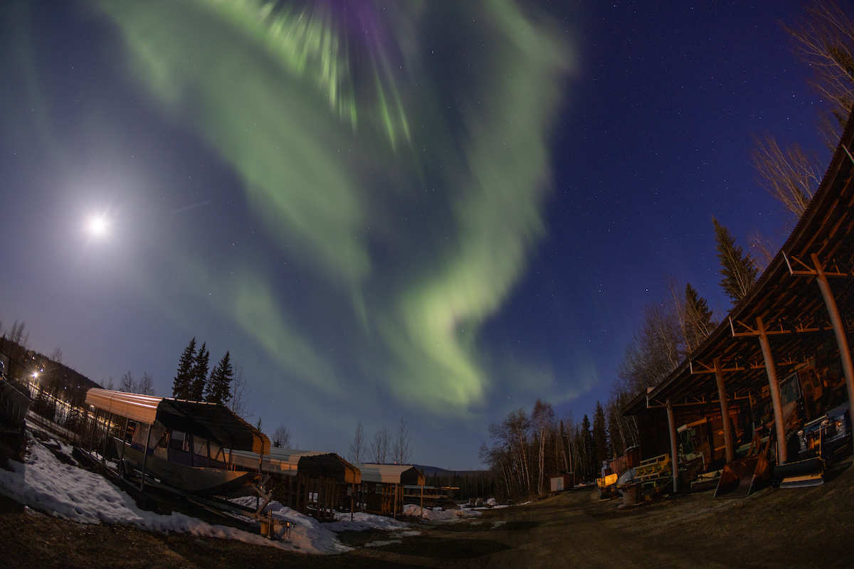 Aurora over the University of Alaska Fairbanks