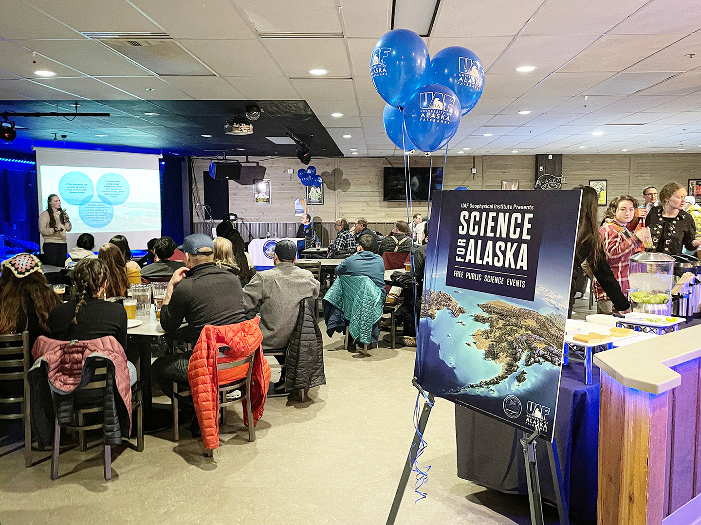 The 2023 Science for Alaska Series kicked off in the UAF Pub.