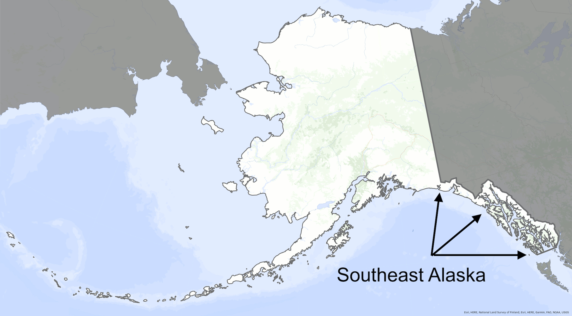 A map highlights Southeast Alaska.