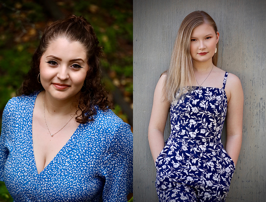 Portraits of Ariana Lopez (left) and Ellie Martinson (right). Photos by Jaunelle Celaire.