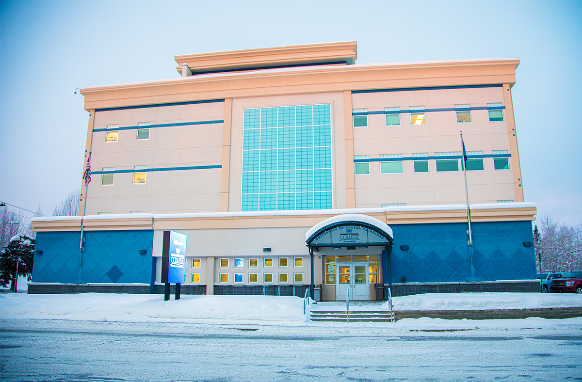 The CTC Building in Fairbanks in morning sun