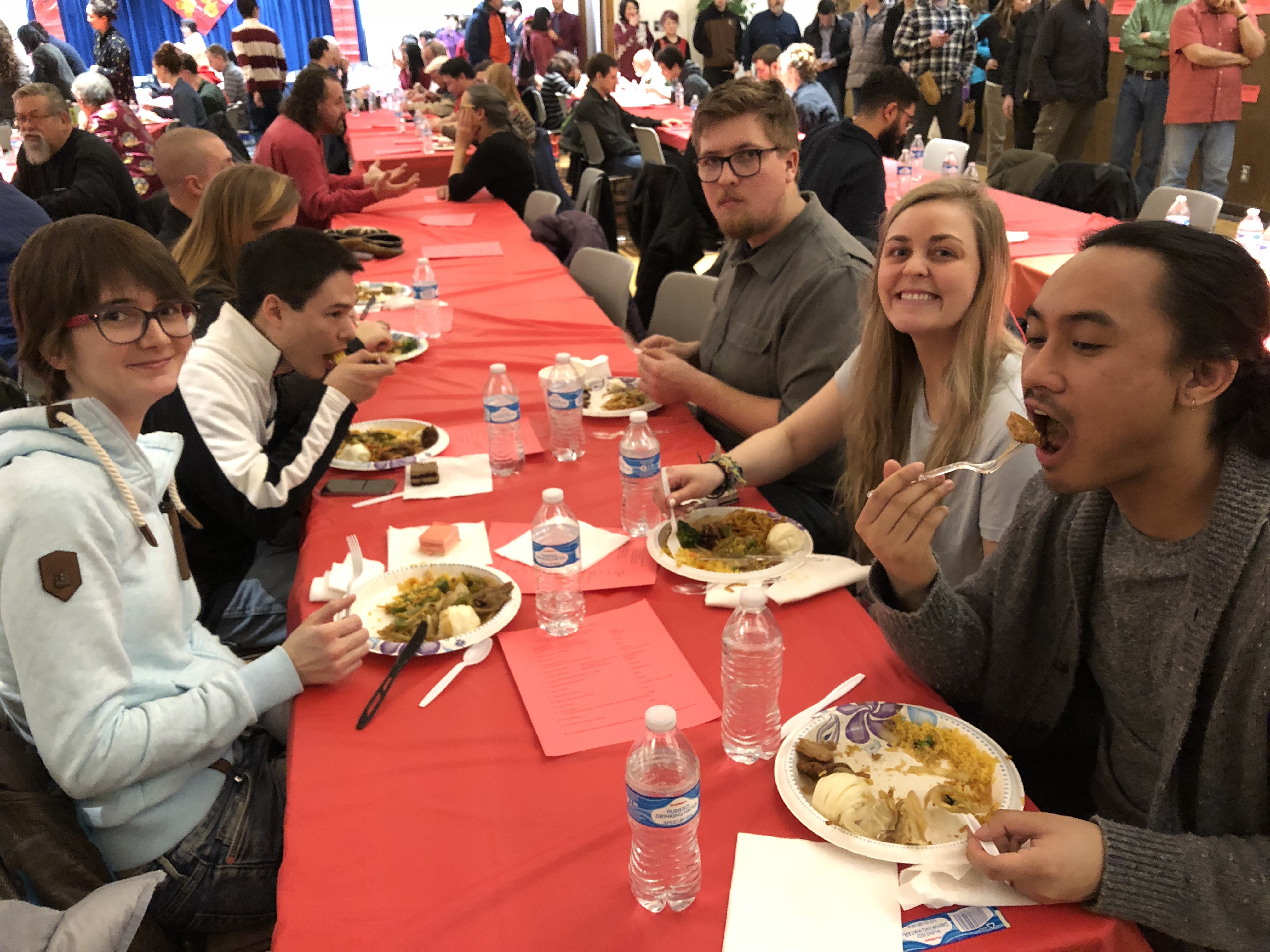 Attendees enjoy food at a previous UAF Lunar New Year celebration.