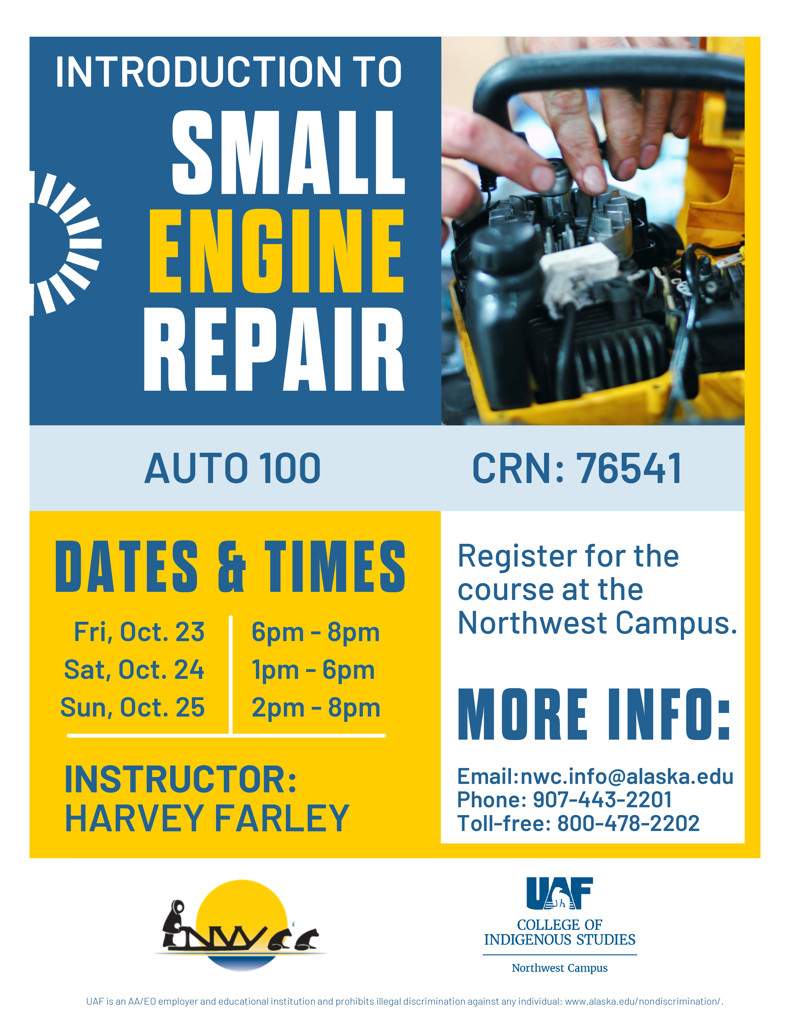 Introduction to Small Engine Repair Flyer