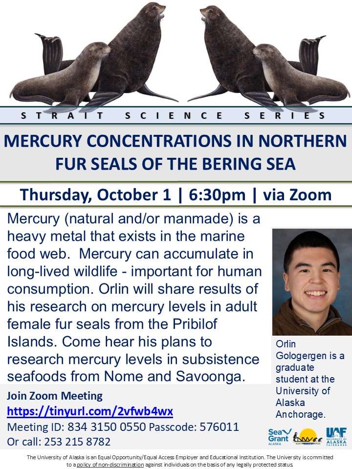 Mercury Concentrations in Northern Fur Seals of the Bering Sea Flyer