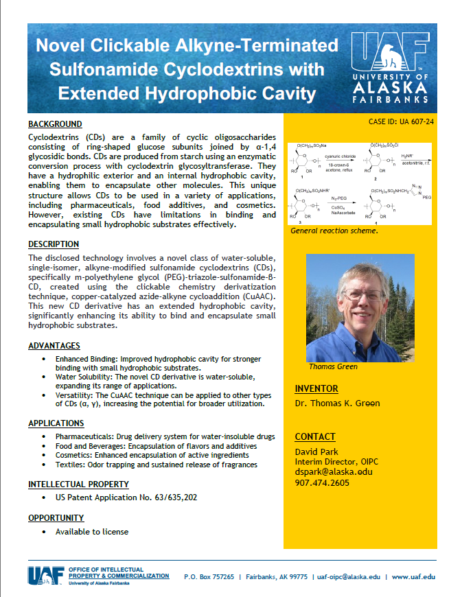 Alkyne-Terminated Sulfonamide Cyclodextrins with Extended Hydrophobic Cavity