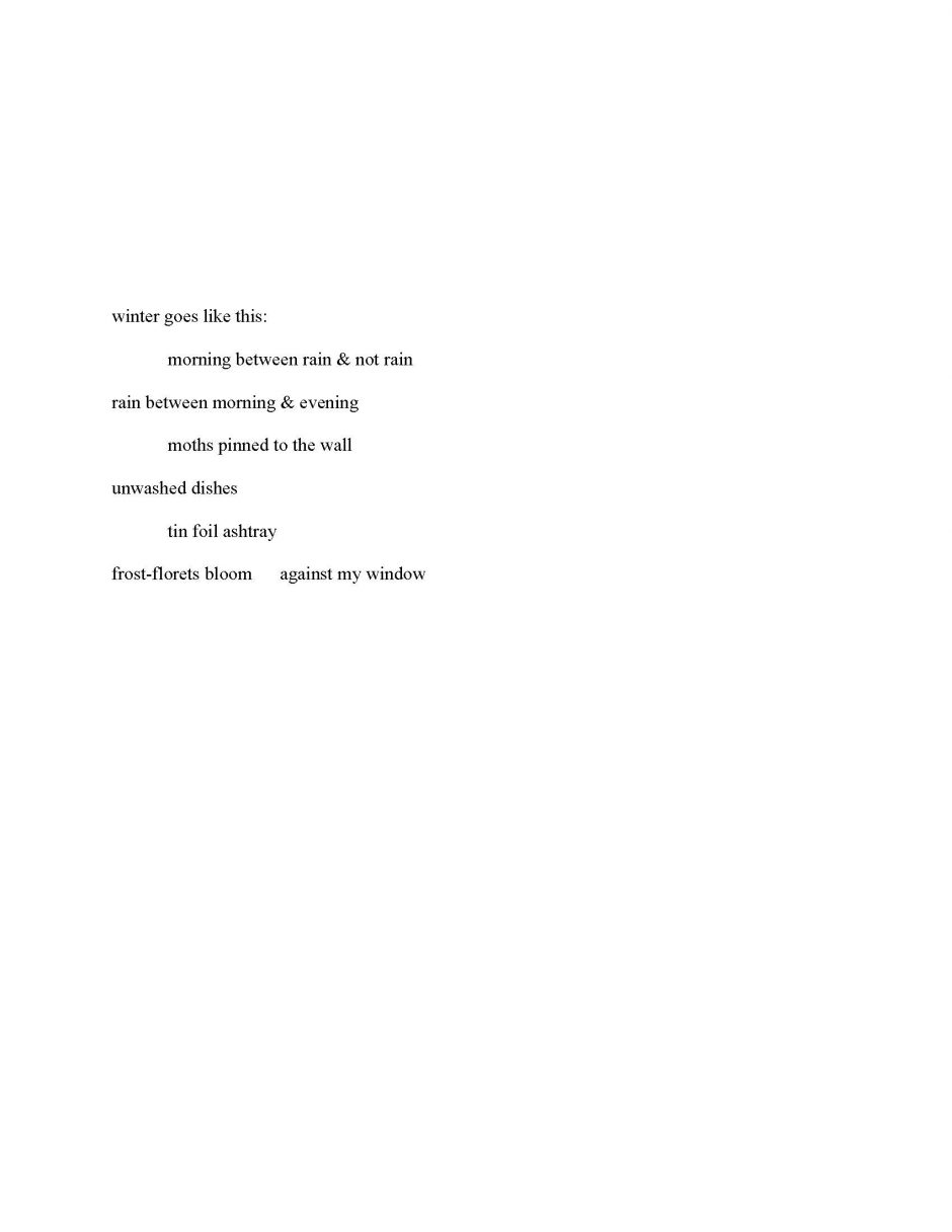 page 6 of 5 Poems by Sarah Escue